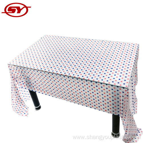 disposable PEVA stars custom party table cover